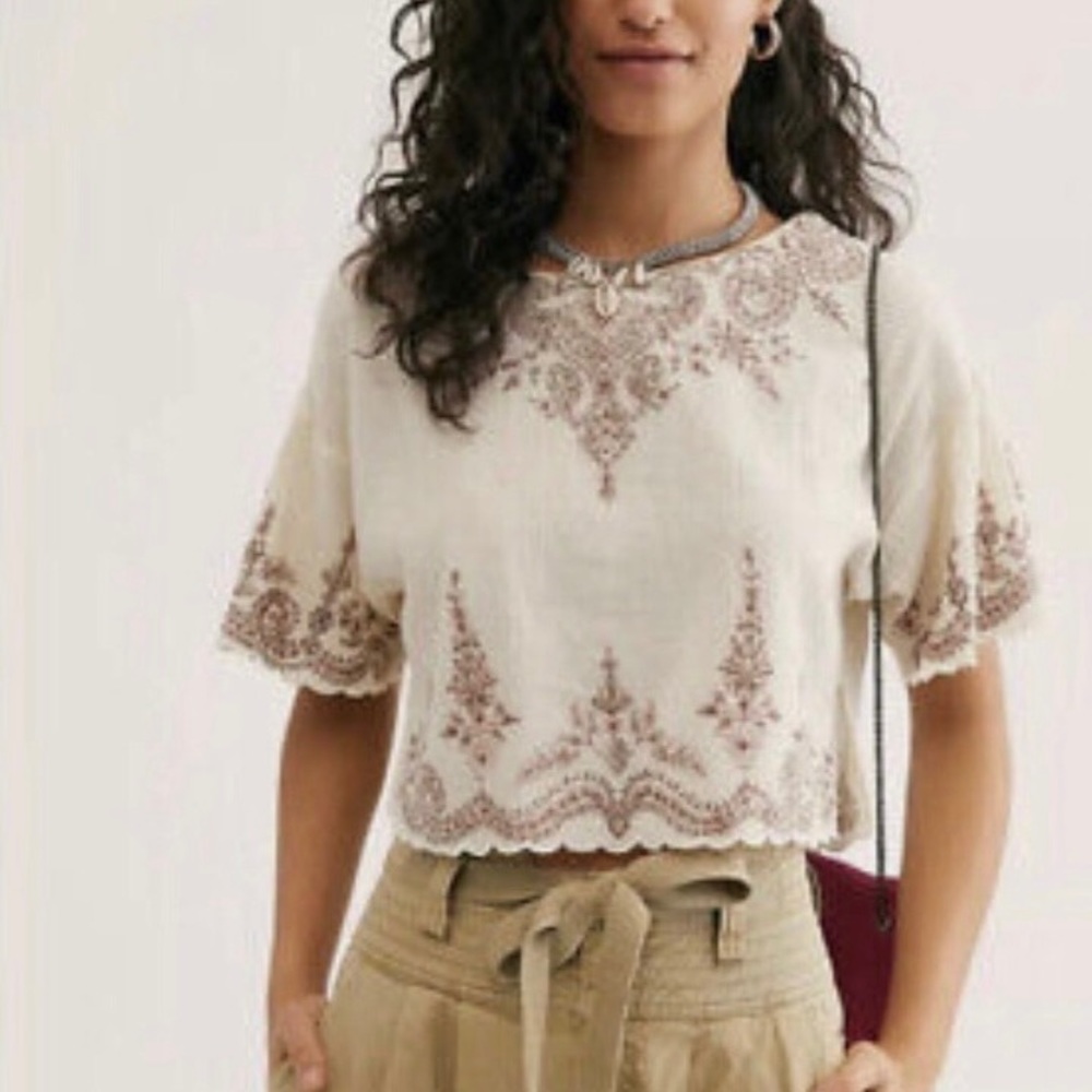Free People cropped blouse - Picture 2 of 9